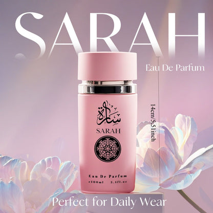 Women's Perfume SARAH Eau de Parfum 3.4 oz with Floral Amber, Vanilla, Citrus and Jasmine Notes