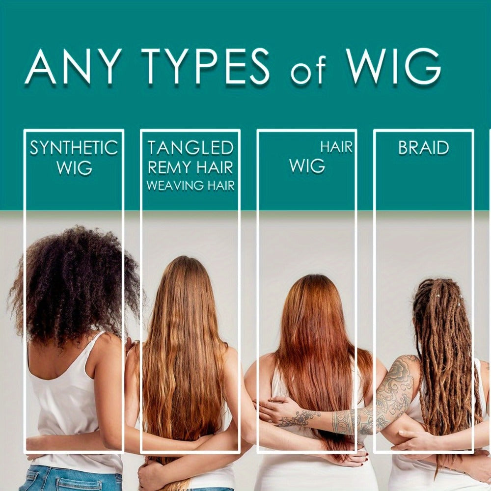Wig Care Spray and Shampoo Set Anti-Frizz Deep Clean for Synthetic Human Hair & Braided Wigs