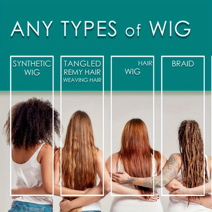 Wig Care Spray and Shampoo Set Anti-Frizz Deep Clean for Synthetic Human Hair & Braided Wigs