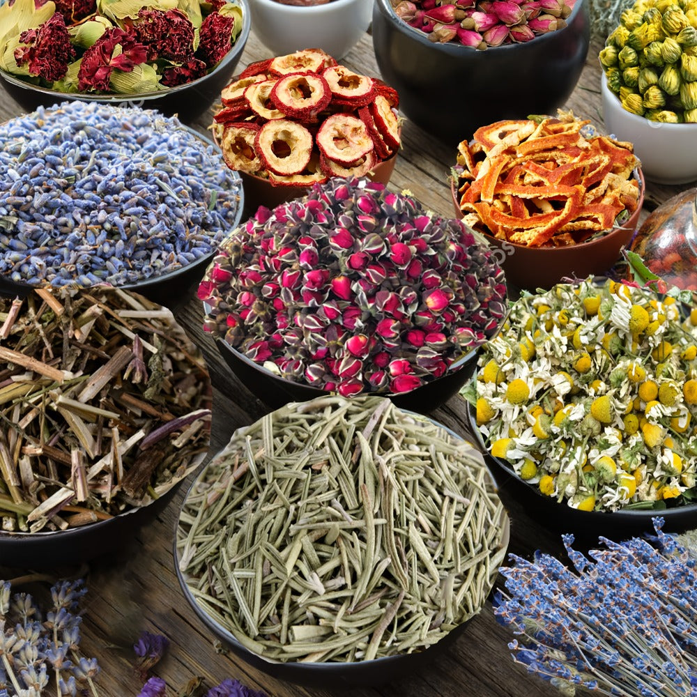 Witchcraft Supplies Herbs Kit 70 Pcs - Dried Flowers & Healing Herbs for Wicca Pagan Rituals, Magic Spell Casting