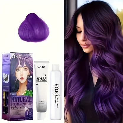 Permanent Hair Dye Kit 12 Vibrant Colors with Developer & Applicator Tools Bleach Blonde Ash for Bath Time, Home Spa and Personal Care