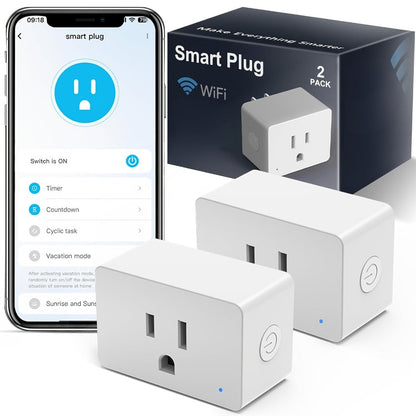 Smart Plug WiFi 15A with Timer Group Control App Remote Works with Alexa Google Home for Entryways, Bedrooms and Living Spaces