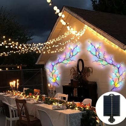 Solar Willow Vine Fairy Lights 96 LED 8 Modes 5.9ft, for Garden, Pathway and Patio Lighting