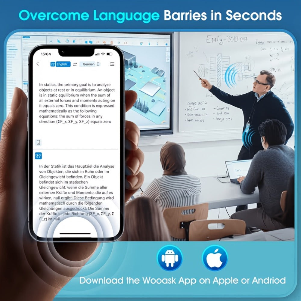 AI Language Translation Headphones Real-Time 156 Languages & Accents 3-in-1 Wireless Bluetooth for an Everyday Personal Care Routine