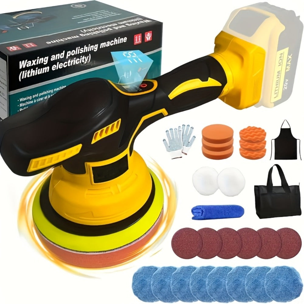 Cordless Car Polisher for DeWalt 20V Battery - 6 Variable Speeds 6800 RPM Buffer Polisher for Everyday Face, Beard and Body Grooming