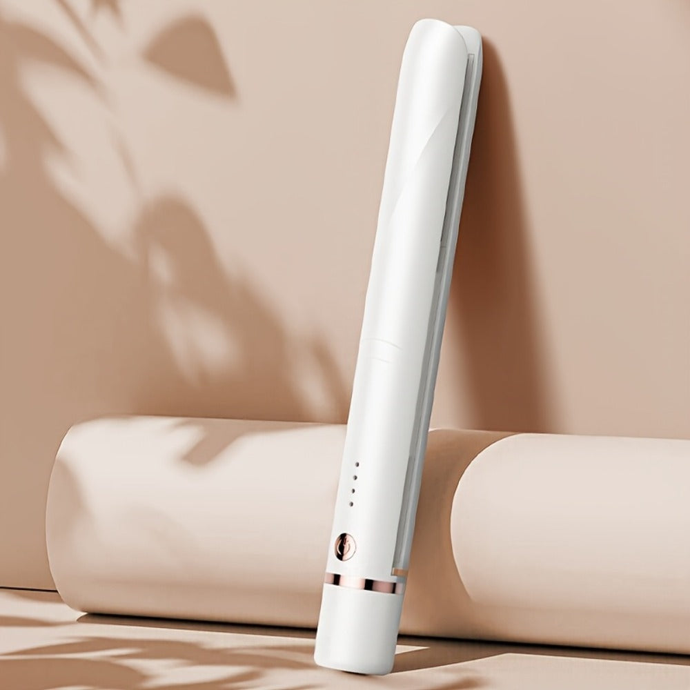 Wireless Hair Straightener and Curling Iron 2-in-1 Ceramic Cordless Hair Styler USB-C for Home, Travel and Salon Hair Styling