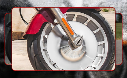 CNC Spike Motorcycle Front Axle Nut Covers Caps 3.6" – Fits Harley Touring Street Glide Road King Electra Glide Tri Glide 2008-Later