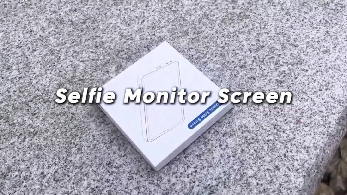 Magnetic Selfie Monitor Screen for Vlogging & Live Streaming, Rear-Facing Main Camera Display for iPhone & Android