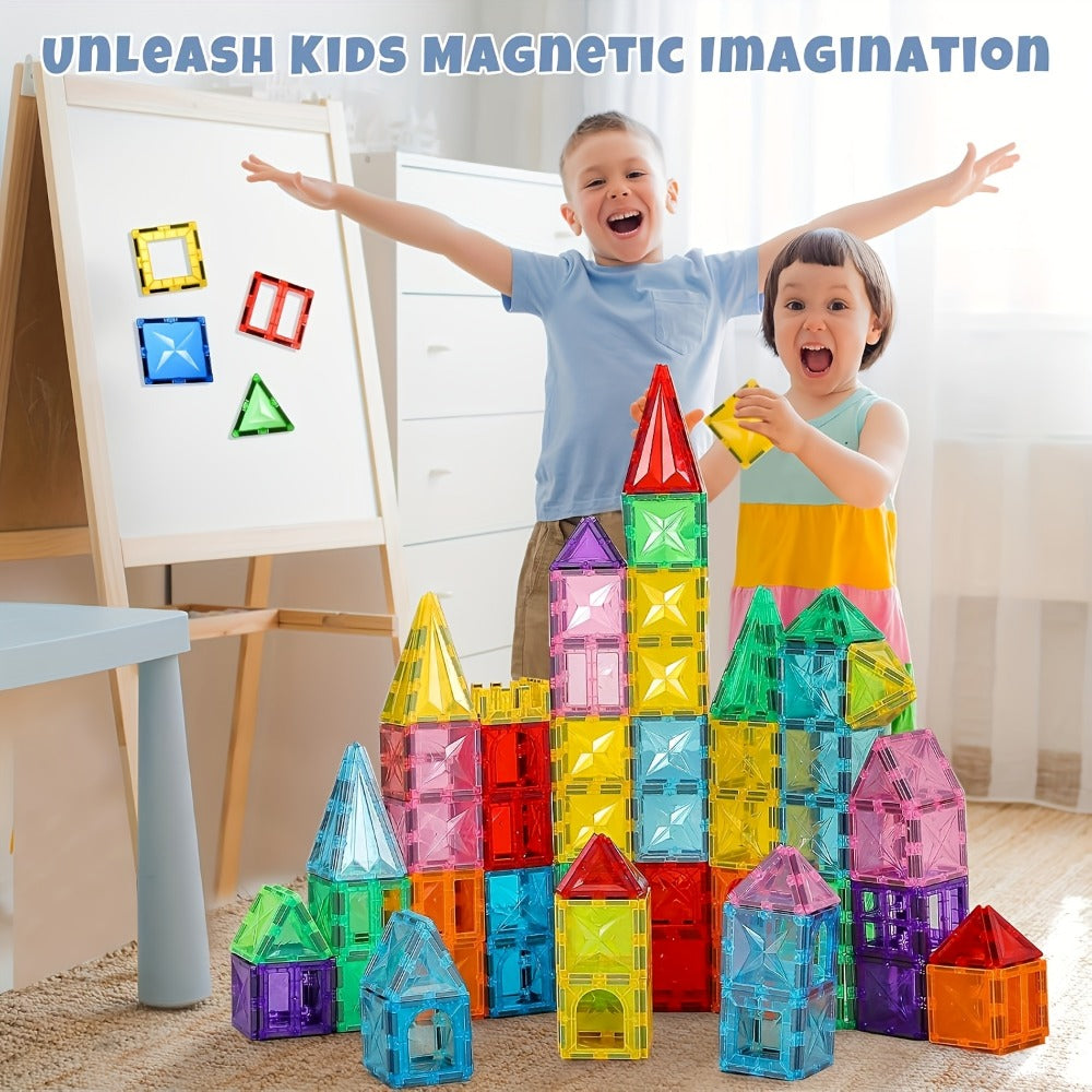 Magnetic Tiles 120pcs with 2 Toy Cars for Kids Ages 3 4 5 6 with the Listed Color, Size or Set Options for Everyday Use