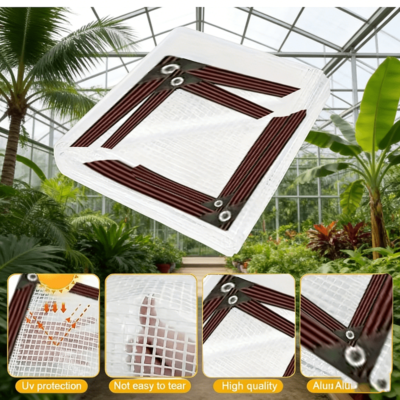 Clear Tarp Heavy Duty Transparent | Patio Carport Chicken Coop Cover
