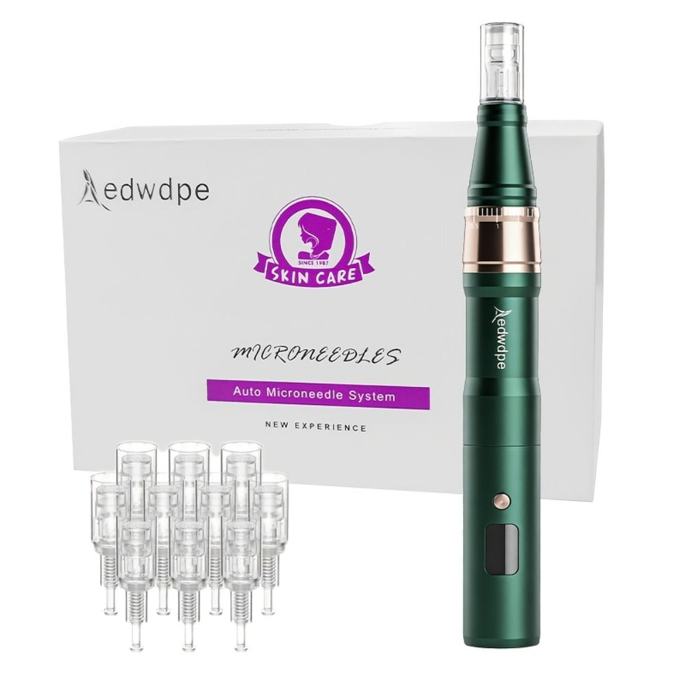 Microneedling Pen Electric 6-Speed Wireless Derma Pen 0.25mm Aluminum Alloy Cordless Skin for Bath Time, Home Spa and Personal Care