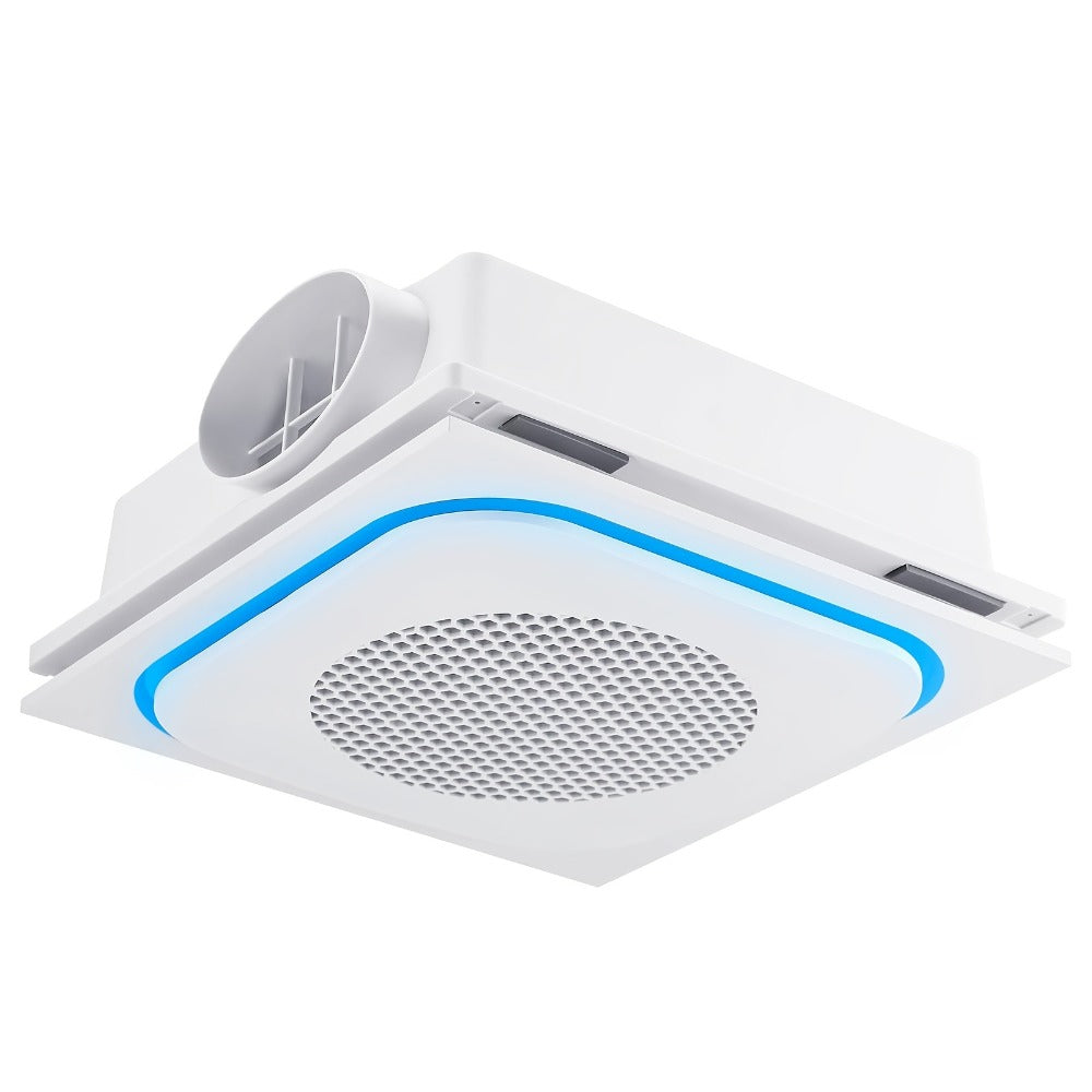 Bathroom Exhaust Fan with Light 150 CFM 1.0 Sone - 40W LED Night Light Ventilation Fan Combo, Quiet Bath Fan with Blue LED