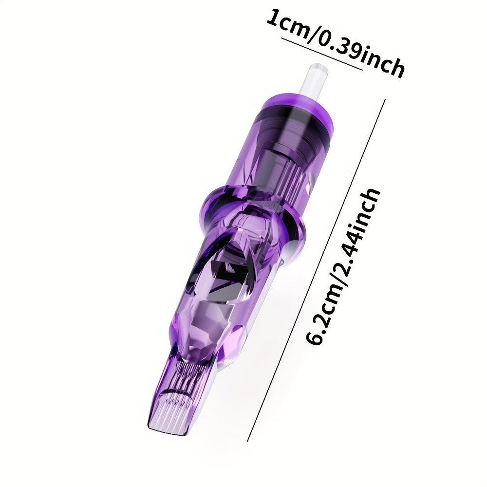 Mixed Tattoo Cartridge Needles 50pcs RL RS RM M1 Sterile Sealed EO Gas Sterilized for Temporary Body Art, Festivals and Costumes
