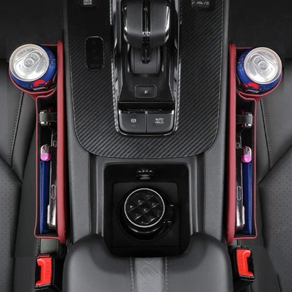 Seat-Gap Car Organizer with Cup Recess and Phone Storage in Four Color Pairs or Left-Side Black Pack