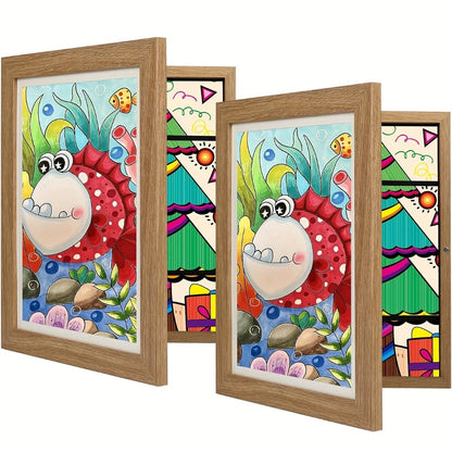 Kids Artwork Frame Front Opening Changeable 8.5x11 Children Art Display Picture Frame Holds for Entryways, Bedrooms and Living Spaces