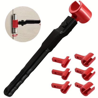 Door Hinge Adjustment Tool Kit 6-in-1 – Heavy Duty Steel Hinge Bender Wrench Set for Precise Door Gap Adjustment