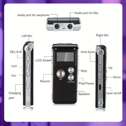 Ghost Hunting Equipment Kit 7pcs, EMF Electromagnetic Paranormal Detector, Digital EVP Voice Recorder 8GB