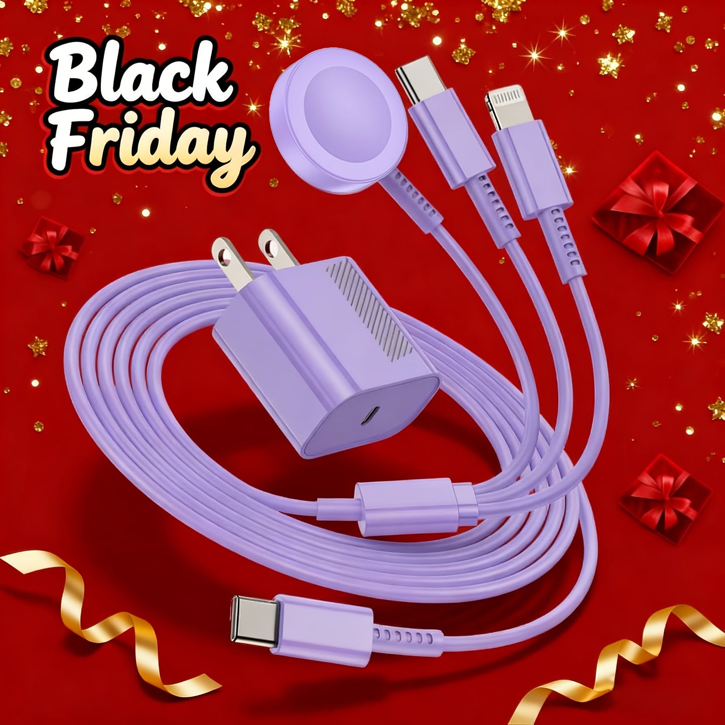Apple Watch Charger Set 3-in-1 Magnetic Cable 6.6ft with 20W USB-C Wall Charger for an Everyday Personal Care Routine