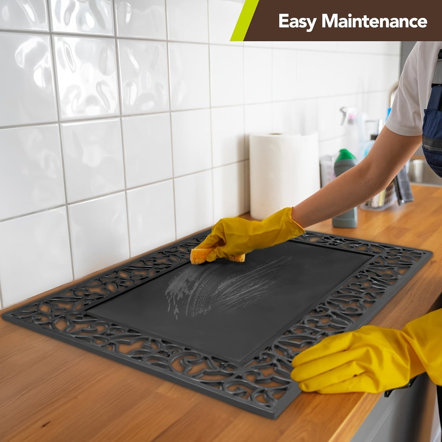 Door Mat | PVC Hollow Anti-Slip Mud Scraper Outdoor Entrance Holiday
