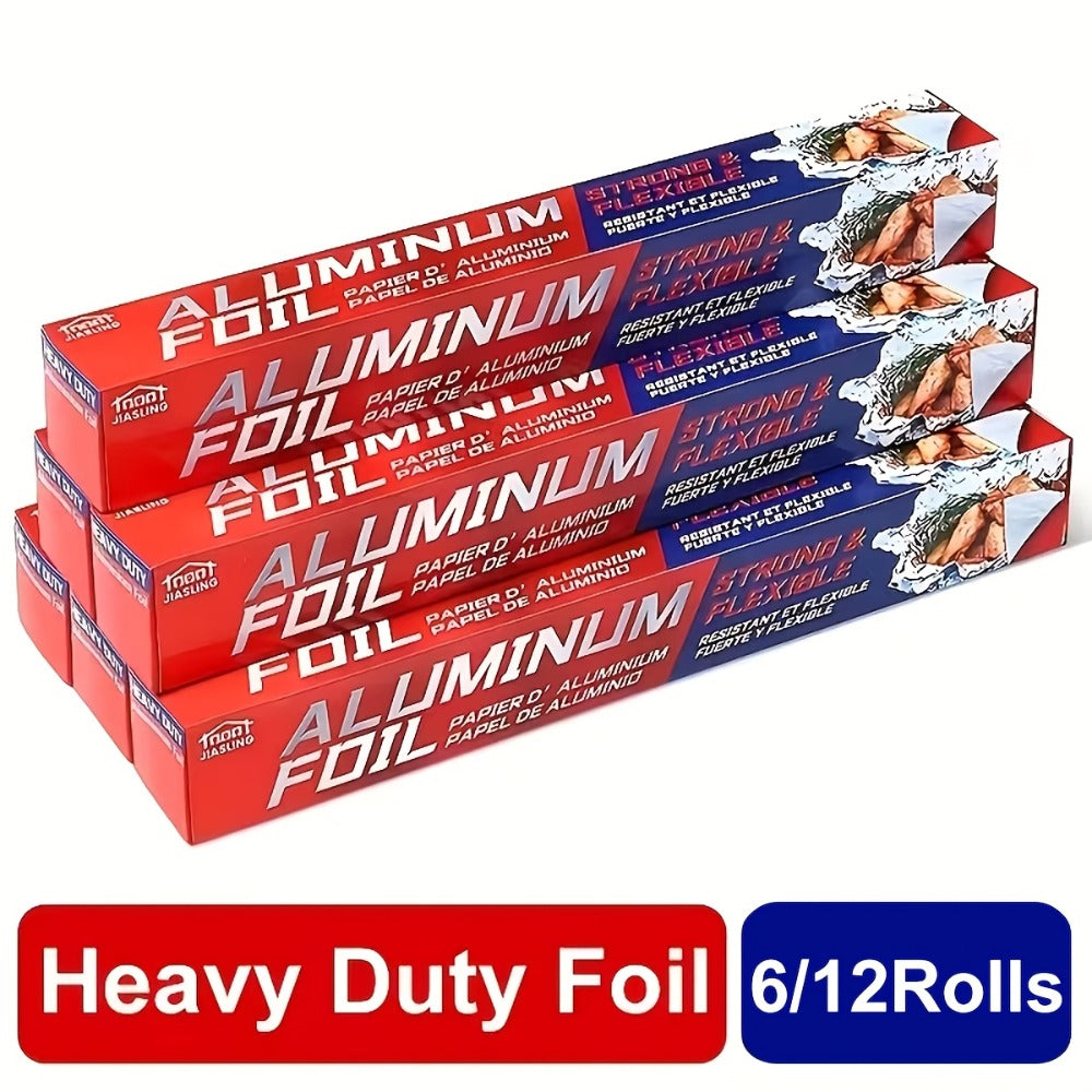Aluminum Foil Roll 12 Inch Wide 30 Sq Ft for Restaurant Food Packaging Grilling Cooking for Grilling, Camping and Outdoor Meals