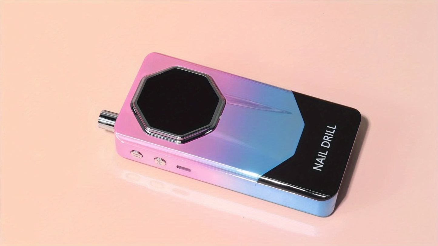 Electric Nail Drill 45000 RPM USB Rechargeable Kit with LCD, Forward Reverse and Three Finishes