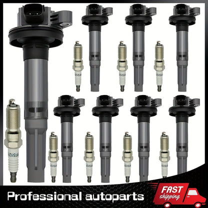 Ignition Coil & Iridium Spark Plug Kit 8-Pack for 2011-2020 Ford F-150 Mustang Lobo 5.0L V8 UF622 SP411 Direct Fit OEM Replacement Pure