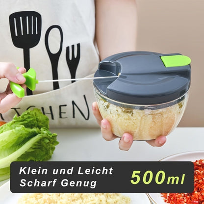 Vegetable Chopper with 3/5 Blades, Multifunctional Onion Chopper, Food Dicer & Salad Cutter with Container