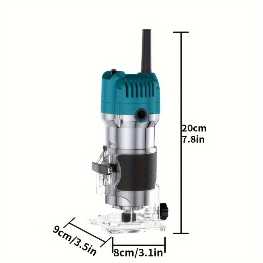 Wood Router 800W Trim Router for Woodworking - 35000RPM Electric Router with Edge Guide, Roller Guide