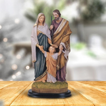 Holy Family Figurine Statue 12" H, Polyresin Religious Sculpture Ornament for Home Decor, Living Room