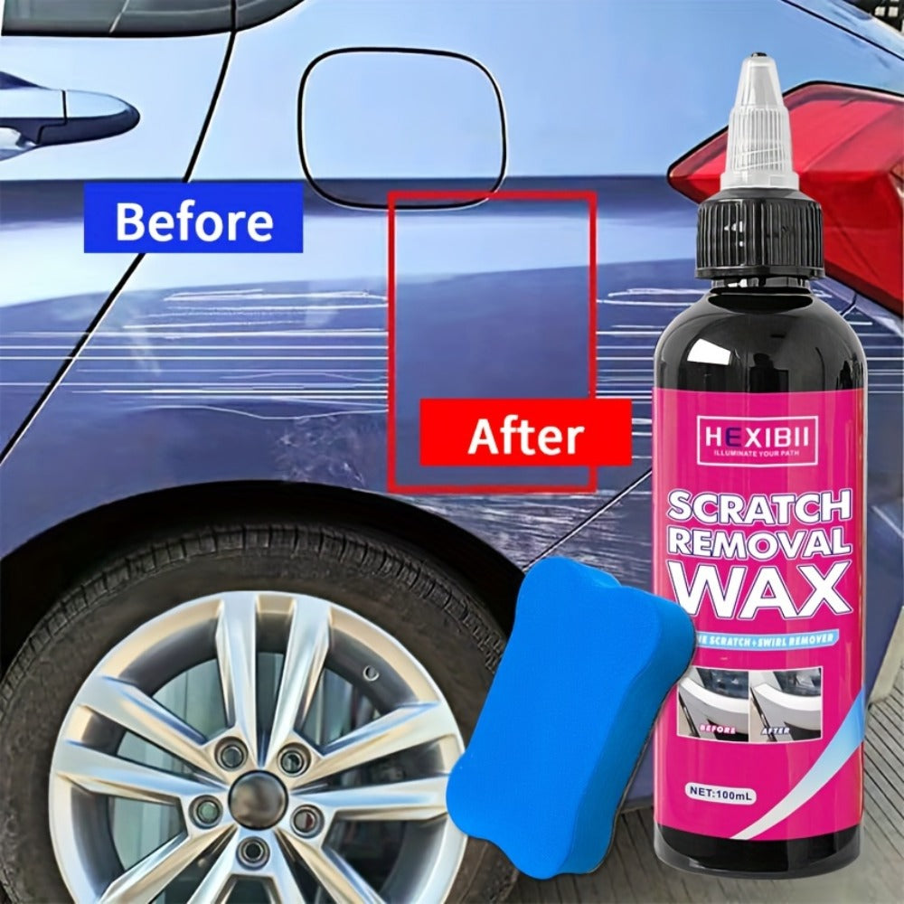 Car Scratch Remover Wax 2-Pack – Liquid Formula for Fine Surface Scratch Repair on Cars, RV, Trucks & Motorcycles