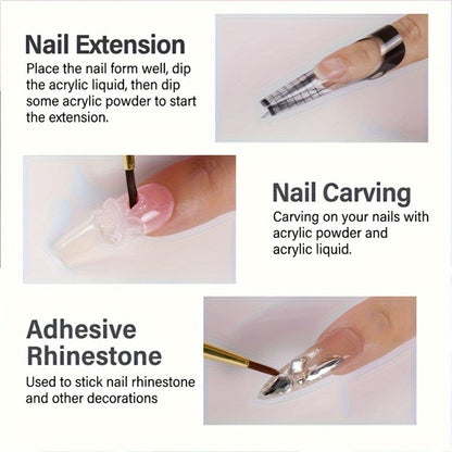 Acrylic Liquid Monomer 2 Pack 2.54oz Each Odorless Crystal Formula for Salon-Quality Nail Extensions for Home and Salon Manicures