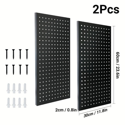 Metal Pegboard Wall Panels Garage Tool Storage Organizer Steel Peg Board Wall Mounted Workshop Shed Craft Room 2 Pack 4 Pack