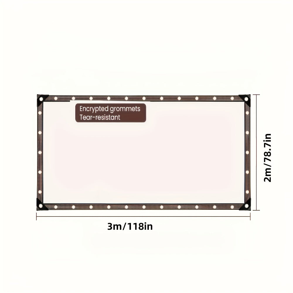 Clear Tarp Thickened Outdoor Cover with Sealed Edges, Transparent Rain Tarp for Patio, Porch Awning
