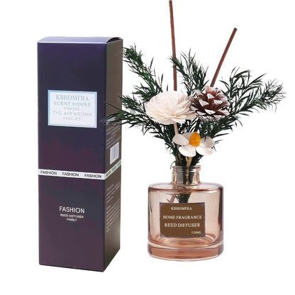 Reed Diffuser Set with Dried Flowers, Jasmine, Cedar, Sandalwood & Gardenia Scents, 120ml 90-Day Home Fragrance