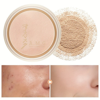 Oil Control Setting Powder Kit with Concealer Puff & Brush – Wet & Dry Dual Formula, Water-Resistant Long-Lasting Matte Finish Face Makeup