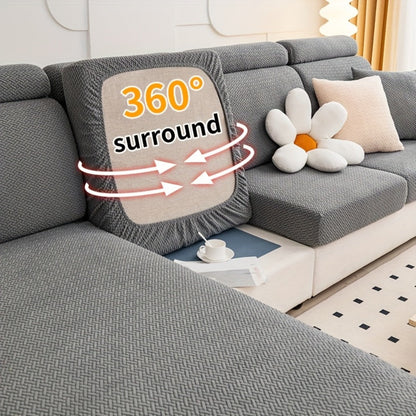 Sofa Cover Sectional Panel Options for Single to 4 Seats, Chaise, Armrest Pair or Backrest in Five Colors