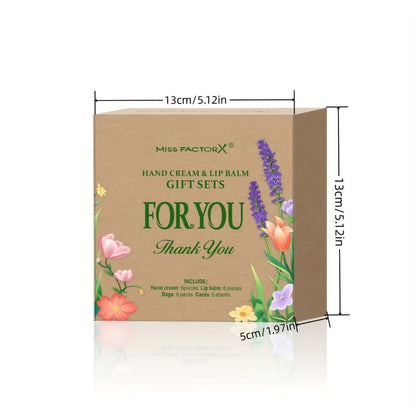 Bridal Shower Favor Set with 24 Hand Creams, Lip Balms, Thank You Cards and Heart Gift Bags