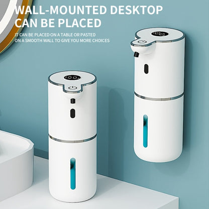 Rechargeable Touchless Foam Soap Dispenser with Six-Level Display, Countertop or Wall Mount in Black or White