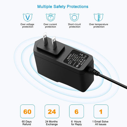 Fixed 5V 2A 10W AC/DC Power Adapter with Eight Tips, Type-C, Micro-USB and Barrel Connectors