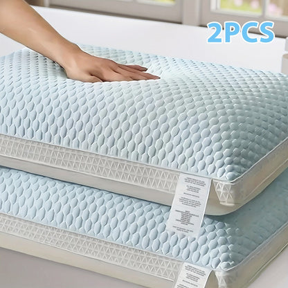 Cooling Bed Pillows 2-Pack – Neck Support for Side, Back & Stomach Sleepers | Machine Washable | Soft Polyester Fill | Perfect for Bed