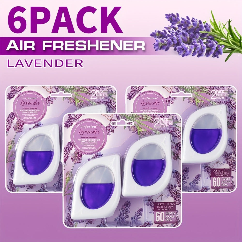 Air Freshener Odor Eliminator for Home Closet Bathroom Pets Small Space 0.25oz Up to 30 Days 6 Scents Eucalyptus Lavender Hawaiian Peach