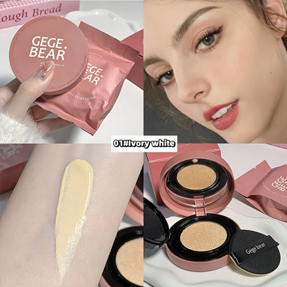 Oil Control Cushion BB Foundation with Replacement Core, Waterproof Sweatproof Invisible Pore Coverage