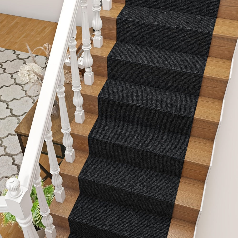 Solid-Color Stair and Hallway Runner, 23.62 in Wide with Five Colors and Up to Four Lengths
