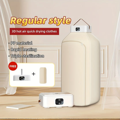Mini Dryer Machine 600W Portable Clothes Dryer Dual Mode Quiet Operation Timer 1H 2H 8H Energy Efficient for Apartments Dorms RVs Travel