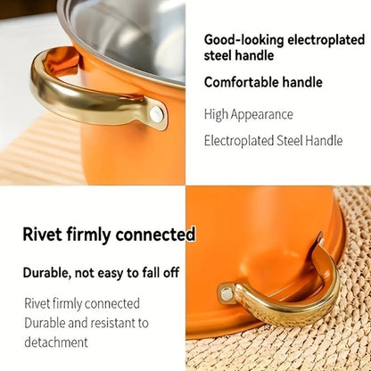 Stainless Steel Non-Stick Cookware Set 10/12pcs, 316 Grade Steel Frying Pan, Stockpot & Milk Pot with Lid