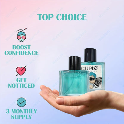Cologne Spray for Men by CUPID in a 1.7 fl oz Bottle with Turquoise Glass and Boxed Presentation