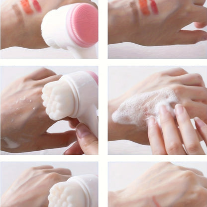 Face Cleansing Brush Set 7pcs Spa Skincare Kit – Mask Brush Scrub Brush Detailing Brush Velvet Headband & Wash Bag