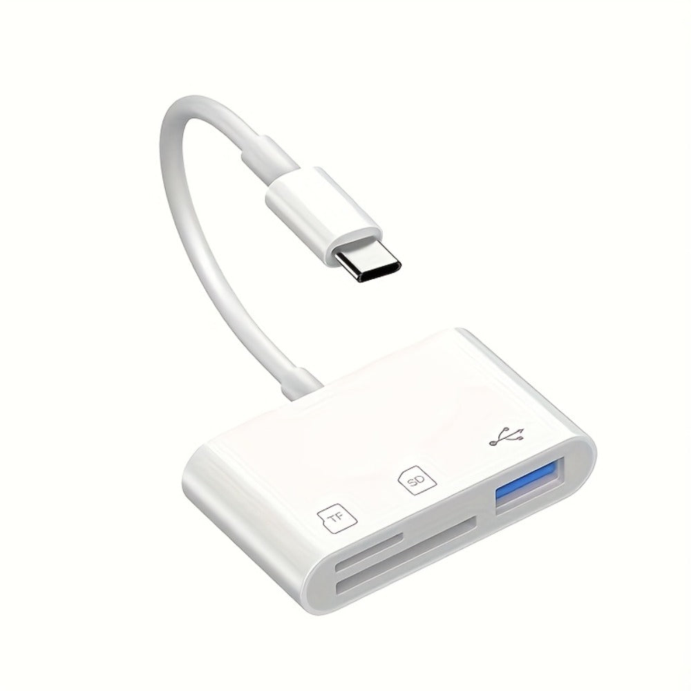 USB-C OTG SD Card Reader Adapter 2-Pack, Type-C to SD & Micro SD/TF Memory Card Reader for iPhone