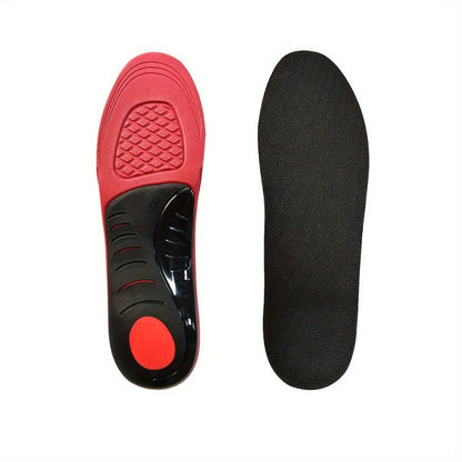 Red-and-Black Full-Length Athletic Shoe Insoles with Trim-to-Fit Guide in Three Men's and Women's Size Ranges