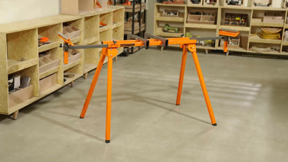 Miter Saw Stand with 78-1/8" Sliding Rail, 3-Step Quick Fold, Universal Fit for DeWalt Makita Bosch & Most Miter Saw Brands